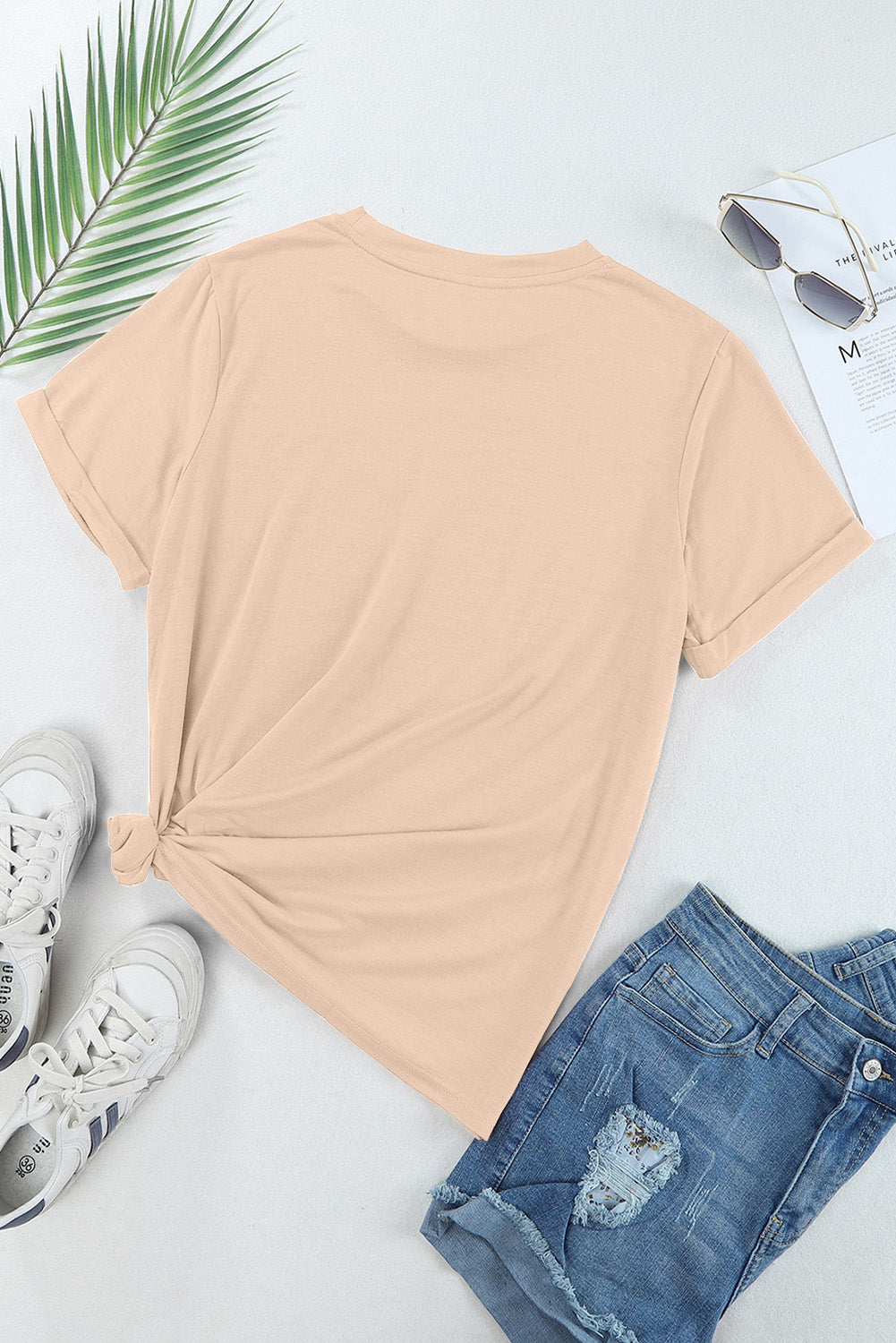 Graphic Round Neck Short Sleeve T-Shirt